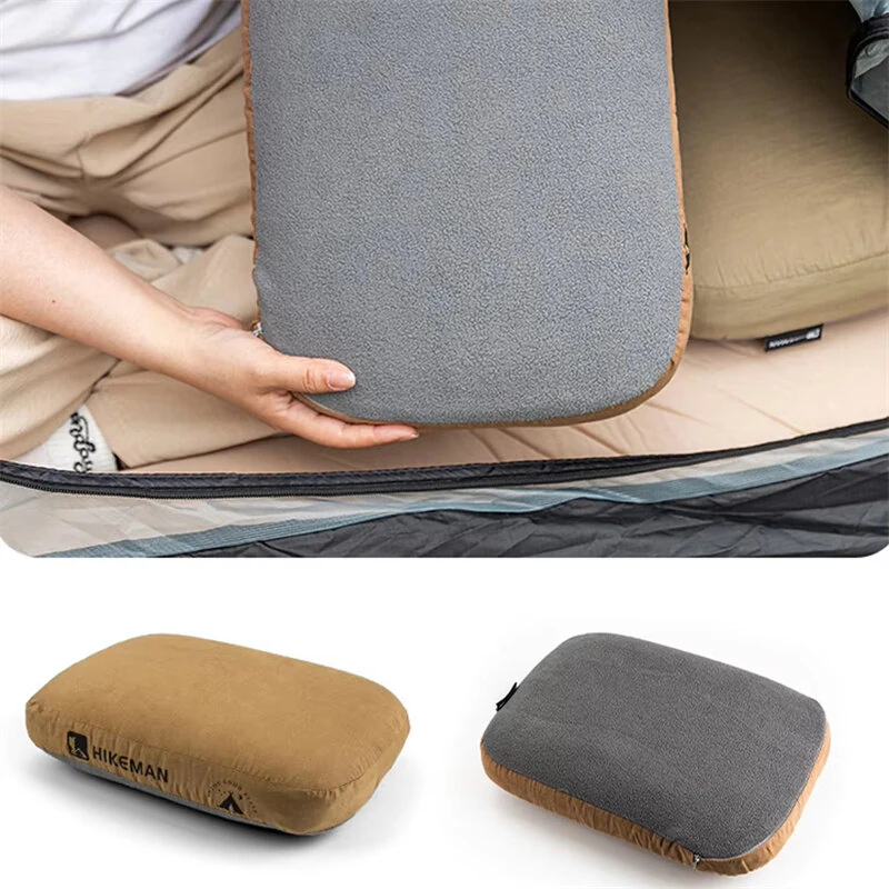 (image for) HIKEMAN Soft Slow Rebound Memory Foam Pillow Outdoor Camping Travel Cervical Pillow Portable NoonBreak Pillow Neck Support Pillow Comfortable Sleeping Pillow